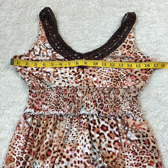 Sofia Jeans leopard print wild terrain sandshell tiered maxi dress, size small - Picture 7 of 12